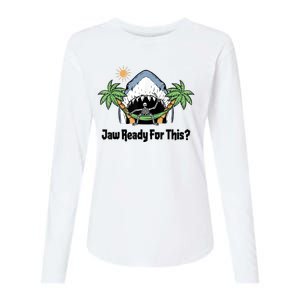 Jaw Ready For This Beach Vacation Funny Womens Cotton Relaxed Long Sleeve T-Shirt