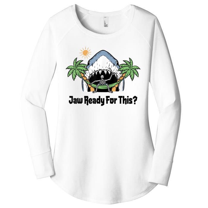 Jaw Ready For This Beach Vacation Funny Women's Perfect Tri Tunic Long Sleeve Shirt