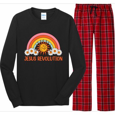 Jesus Revolution funny christian faith cross Long Sleeve Pajama Set