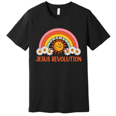 Jesus Revolution funny christian faith cross Premium T-Shirt