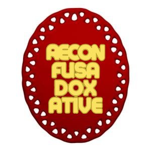 Judaism Recon Fusa Dox Ative Ceramic Oval Ornament