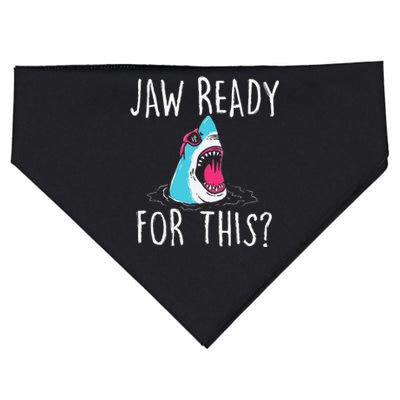 Jaw Ready For This Funny Shark Lover Ocean Wildlife USA-Made Doggie Bandana