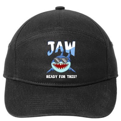 Jaw Ready For This Funny Shark Pun 7-Panel Snapback Hat