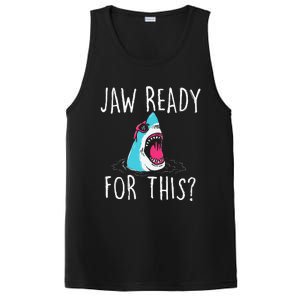 Jaw Ready For This Funny Shark Lover Ocean Wildlife PosiCharge Competitor Tank