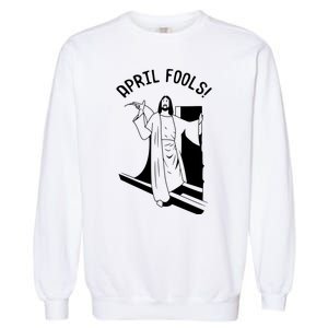 Jesus Rising From Tomb Funny Garment-Dyed Sweatshirt