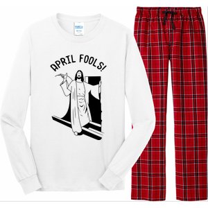 Jesus Rising From Tomb Funny Long Sleeve Pajama Set