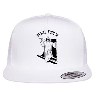 Jesus Rising From Tomb Funny Flat Bill Trucker Hat