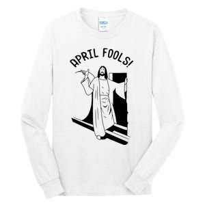 Jesus Rising From Tomb Funny Tall Long Sleeve T-Shirt