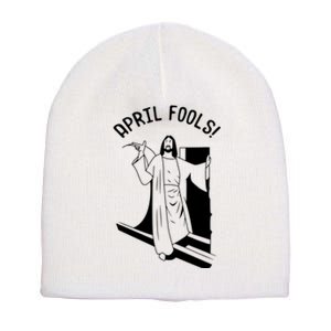 Jesus Rising From Tomb Funny Short Acrylic Beanie