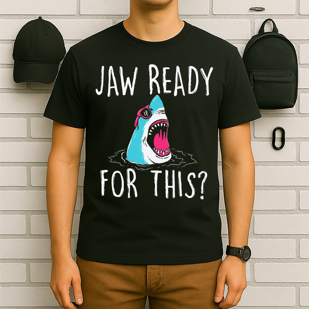 Jaw Ready For This Funny Shark Lover Ocean Wildlife T-Shirt