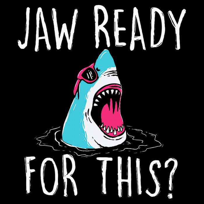 Jaw Ready For This Funny Shark Lover Ocean Wildlife Drawstring Bag