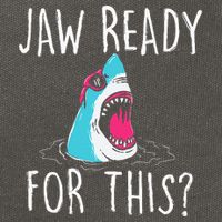 Jaw Ready For This Funny Shark Lover Ocean Wildlife Cotton Canvas Backpack
