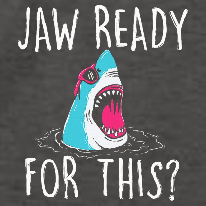 Jaw Ready For This Funny Shark Lover Ocean Wildlife Vector Backpack