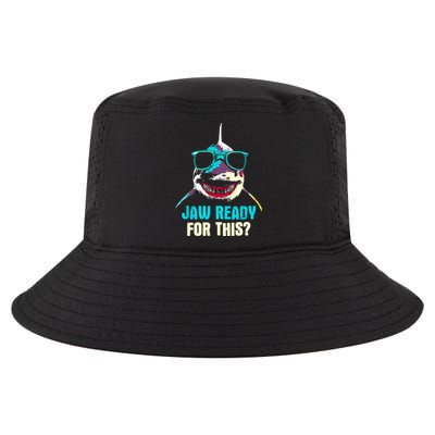 Jaw Ready For This Week Funny Friday Shark Vacation Summer Cool Comfort Performance Bucket Hat