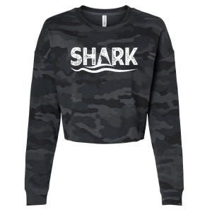 Jaw Ready For This Shark Fin Lovers Ocean Cropped Pullover Crew