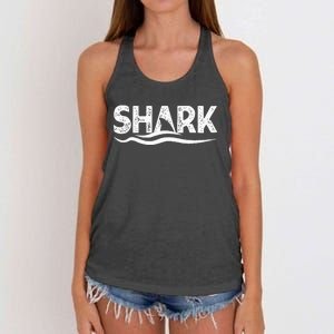 Jaw Ready For This Shark Fin Lovers Ocean Women's Knotted Racerback Tank