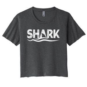 Jaw Ready For This Shark Fin Lovers Ocean Women's Crop Top Tee