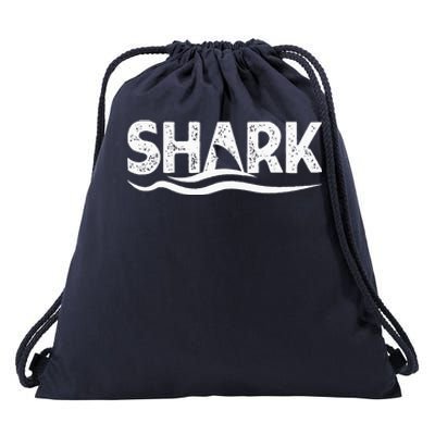 Jaw Ready For This Shark Fin Lovers Ocean Drawstring Bag