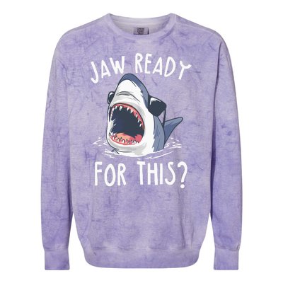 Jaw Ready For This Shark Week Colorblast Crewneck Sweatshirt