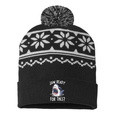 Jaw Ready For This Shark Week USA-Made Snowflake Beanie