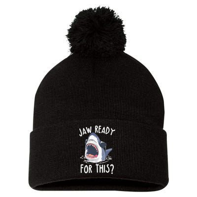 Jaw Ready For This Shark Week Pom Pom 12in Knit Beanie