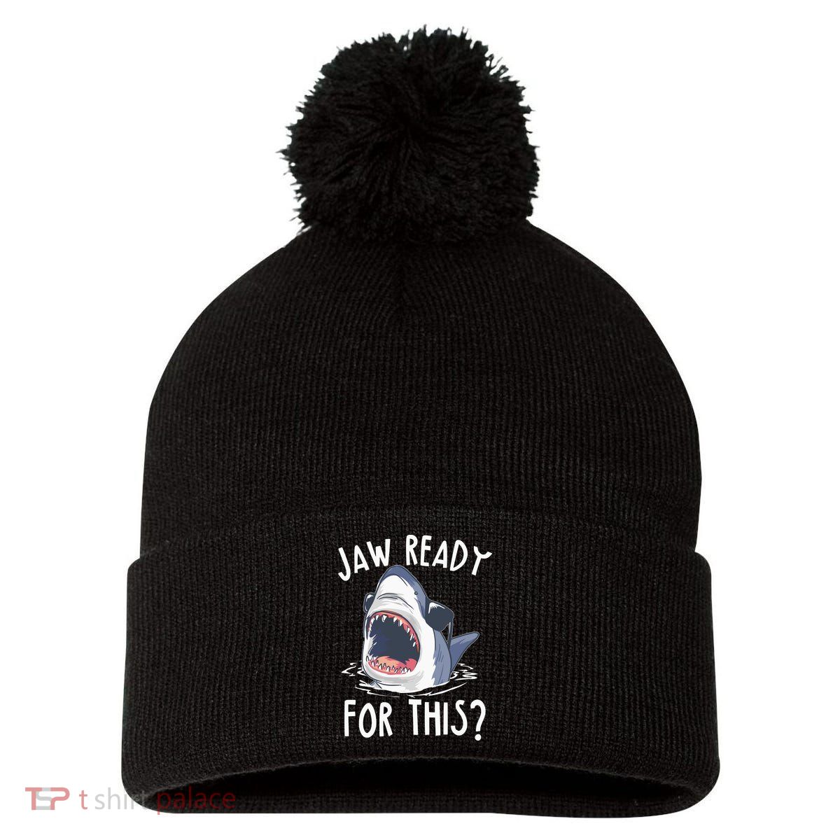 Jaw Ready For This Shark Week Pom Pom 12in Knit Beanie