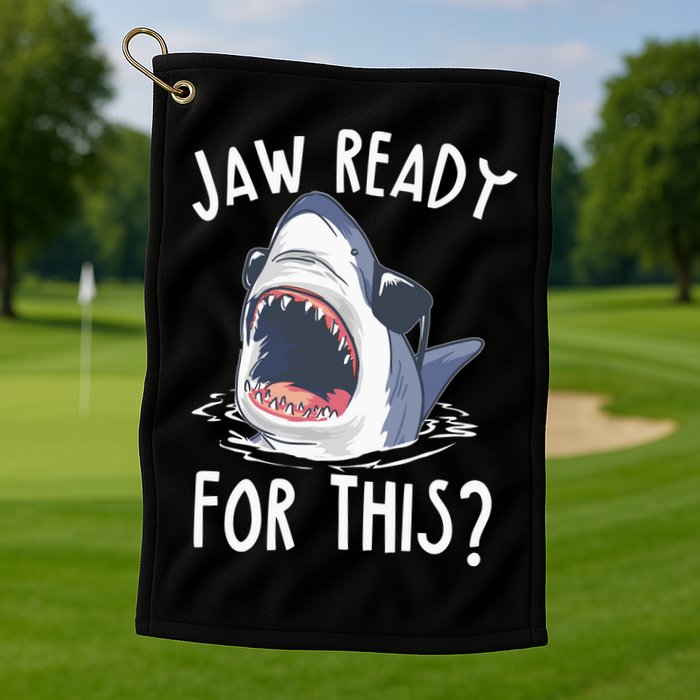 Jaw Ready For This Shark Week Golf Towel
