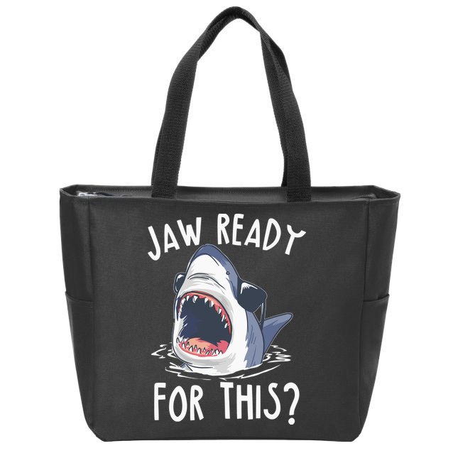 Jaw Ready For This Shark Week Zip Tote Bag
