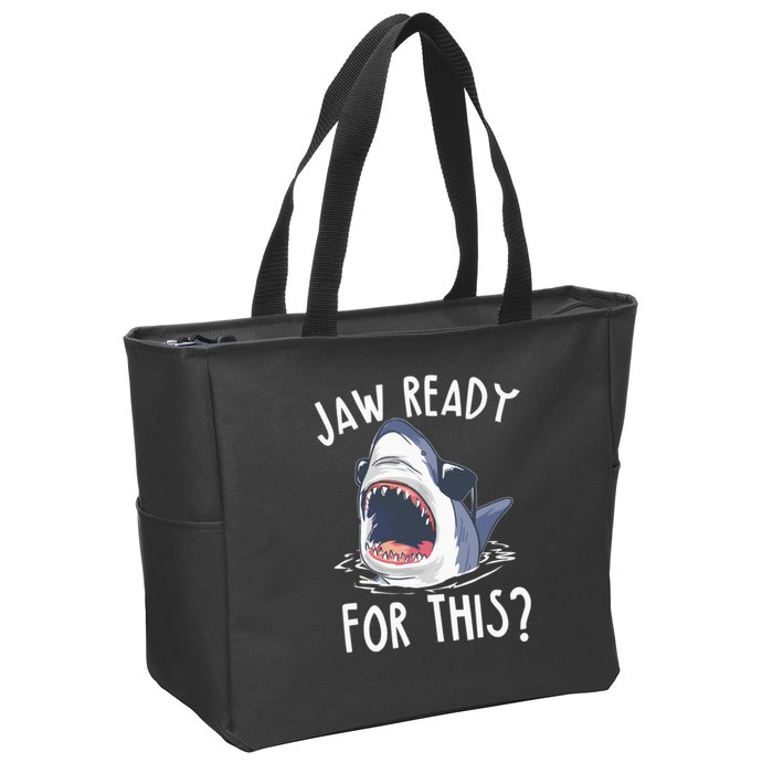 Jaw Ready For This Shark Week Zip Tote Bag