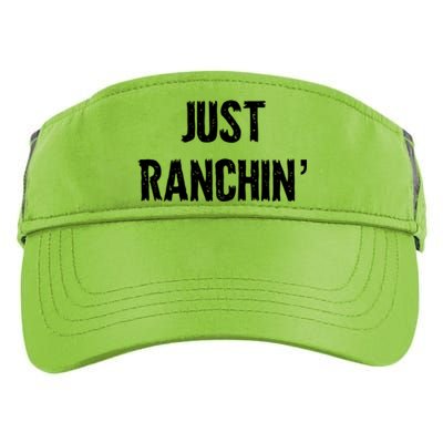 Just Ranchin' Farmer Cow Horse Cow Rodeo Lover Meaningful Gift Adult Drive Performance Visor