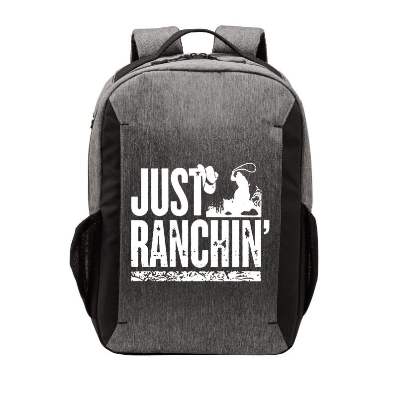 Just Ranchin' Farmer Cow Horse Cow Rodeo Lovers Meaningful Gift Vector Backpack