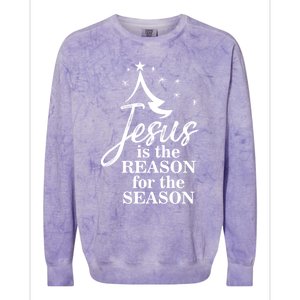 Jesus Reason For The Season Christian Christmas Spiritual Colorblast Crewneck Sweatshirt