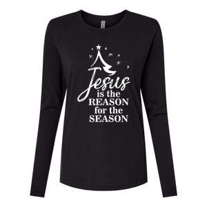 Jesus Reason For The Season Christian Christmas Spiritual Womens Cotton Relaxed Long Sleeve T-Shirt