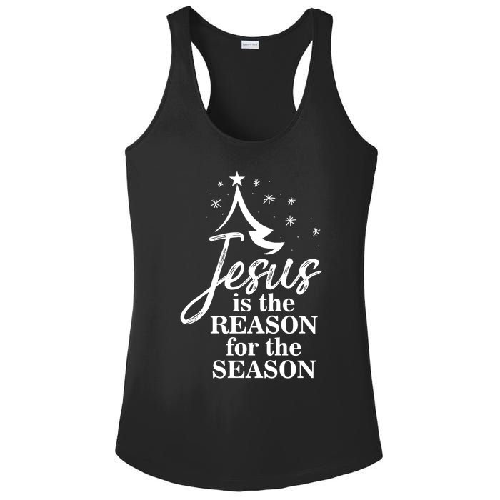 Jesus Reason For The Season Christian Christmas Spiritual Ladies PosiCharge Competitor Racerback Tank