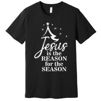 Jesus Reason For The Season Christian Christmas Spiritual Premium T-Shirt