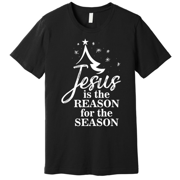 Jesus Reason For The Season Christian Christmas Spiritual Premium T-Shirt