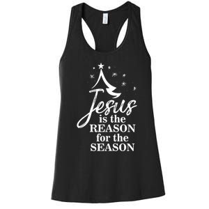 Jesus Reason For The Season Christian Christmas Spiritual Women's Racerback Tank