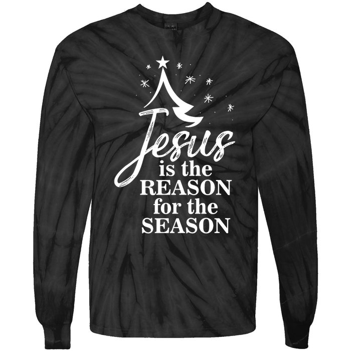 Jesus Reason For The Season Christian Christmas Spiritual Tie-Dye Long Sleeve Shirt