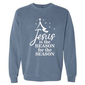 Jesus Reason For The Season Christian Christmas Spiritual Garment-Dyed Sweatshirt