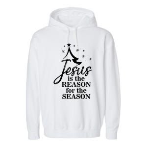 Jesus Reason For The Season Christian Christmas Spiritual Garment-Dyed Fleece Hoodie