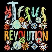 Jesus Revolution Faith Retro Groovy Flower Peace Sign Impact Tech Backpack
