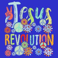 Jesus Revolution Faith Retro Groovy Flower Peace Sign T-Shirt