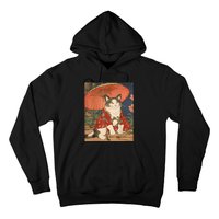 Japanese Retro Geisha Cat Neko Vintage Art Ukiyoe Hoodie