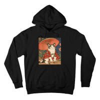 Japanese Retro Geisha Cat Neko Vintage Art Ukiyoe Tall Hoodie