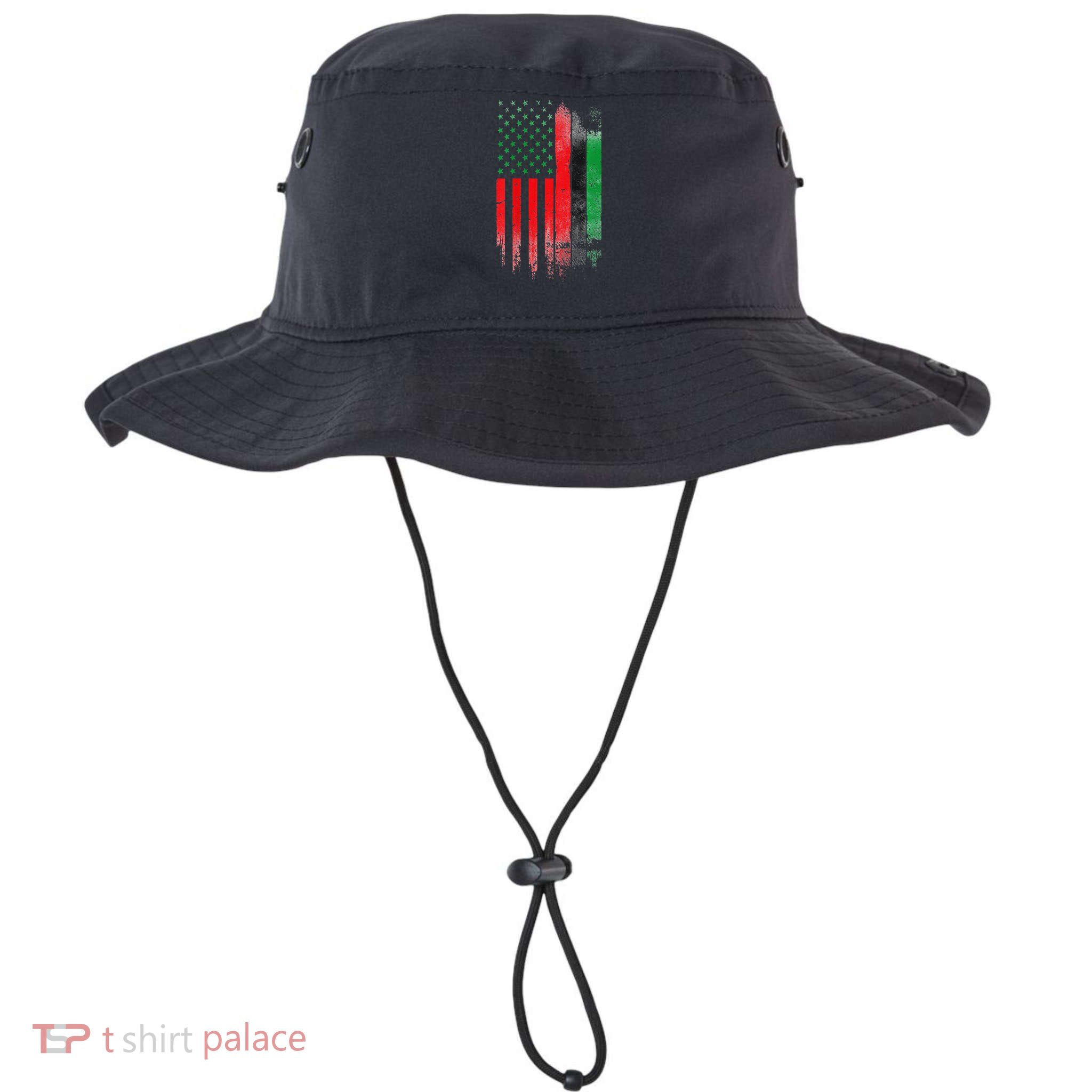 Juneteenth Red Green Black History American African flag Bucket Hat