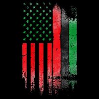Juneteenth Red Green Black History American African flag Flat Bill Trucker Hat