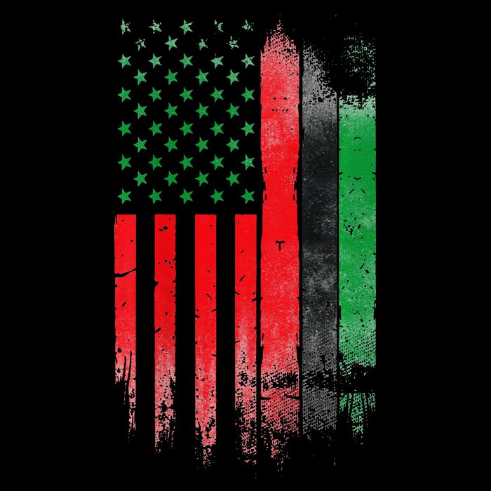 Juneteenth Red Green Black History American African flag Flat Bill Trucker Hat