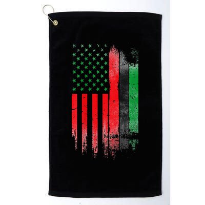 Juneteenth Red Green Black History American African flag Golf Towel