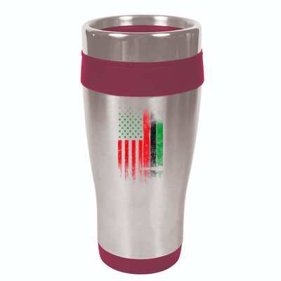 Juneteenth Red Green Black History American African flag 16oz Travel Tumbler