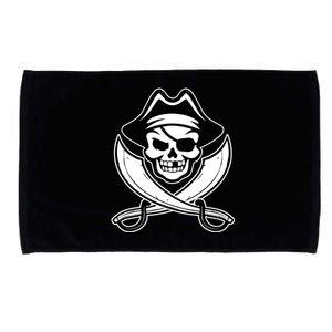 Jolly Roger Gasparilla Pirate Skull With Swords Microfiber Hand Towel